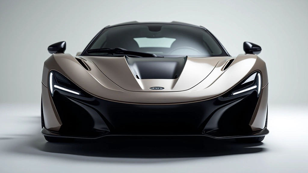 Front angle view of a supercar showing aerodynamic features, splitter, and aggressive stance