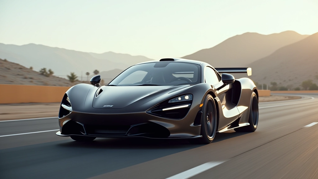 Supercar on racing track