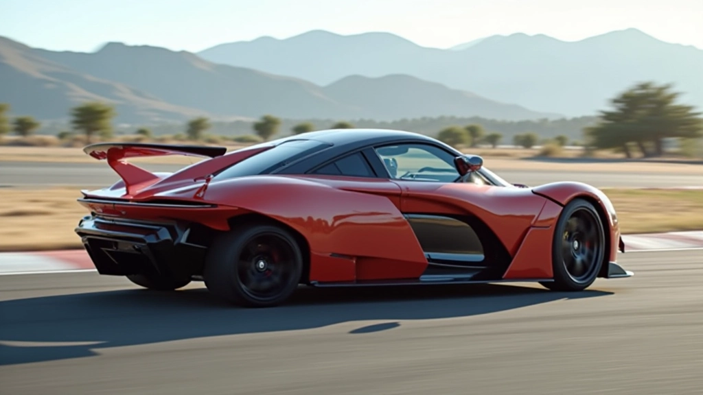 Side view technical diagram visualization of a supercar showing load distribution and center of gravity